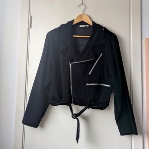 Vintage Velvet Moto Jacket